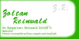 zoltan reinwald business card
